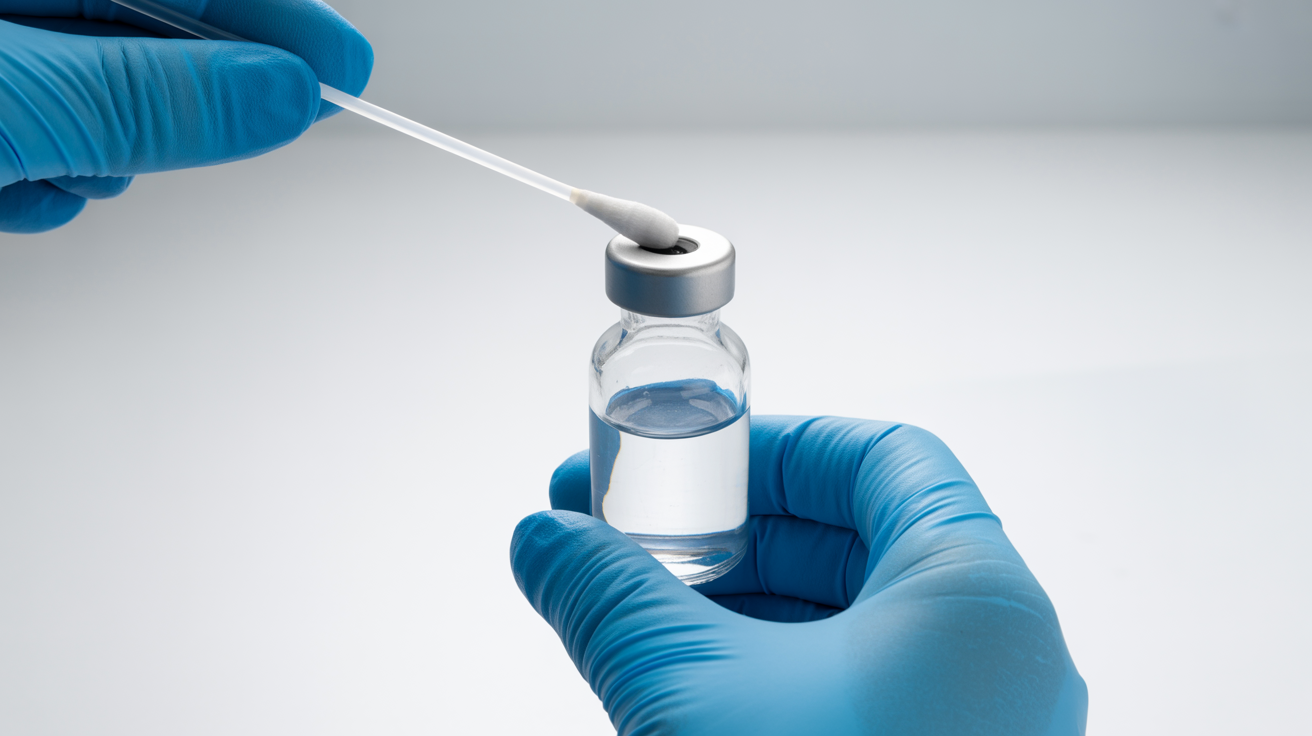 Swab the Vial Stoppers